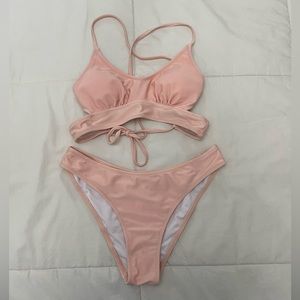 Cupshe Seashell Pink Bikini Set